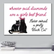 A Pretty Black Cat Gift For Cat Lovers Matte Canvas