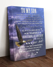 Matte Canvas Mom Gift For Son Eagle In Storm Always Believe In Yourself