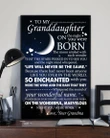 Grandma Gift For Granddaughter Matte Canvas On The Night You Were Born