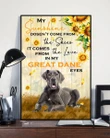 Great Dane My Sunshine Matte Canvas Gift For Dog Lovers