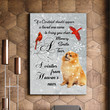 Pomeranian And Cardinal Bird A Visitor Matte Canvas Gift For Dog Lovers