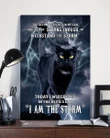 Black Cat The Storm Gift For Cat Lovers Matte Canvas