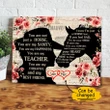 You Are My Teacher Gift For Horse Lovers Custom Name Matte Canvas