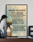Missing You Always Boxer Matte Canvas Gift For Dog Lovers