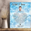 I Know You Live In Heaven Now Gift For Angel Dad Custom Name And Number And Photo Matte Canvas