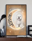 Bichon Frise Love You To The Moon And Back Matte Canvas