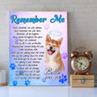 Remember Me Gift For Dog Lovers Custom Name And Number And Photo Matte Canvas