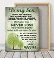 Mom Gift For Son Matte Canvas You Either Win Or Learn