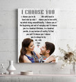 I Choose You Gift For Lover Custom Name And Number And Photo Matte Canvas