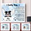 Lucky Dog Gift For Dog Lovers Custom Name And Number Matte Canvas