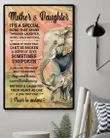 Mother And Daughter Elephant Special Bond Matte Canvas Gift