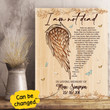 I Am Not Dead Gift For Angel Lover Custom Name And Number Matte Canvas