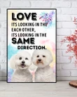 Dog Same Direction Bichon Frise Gift For Dog Lovers Matte Canvas