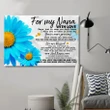 Blue Daisy Flower With Love Matte Canvas Gift For Nana
