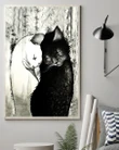 Black And White Cats Gift For Cat Lovers Matte Canvas