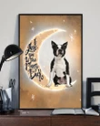 Boston Terrier Love To The Moon Matte Canvas Gift For Dog Lovers