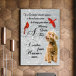Poodle And Cardinal Bird A Visitor Matte Canvas Gift For Dog Lovers