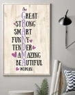 A Great Strong Smart Funny Beautiful Woman Matte Canvas