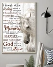 Horse Memories I Thought Of You Today Matte Canvas Gift