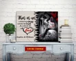This Is Us Skull Couple Gift For Lover Custom Name Matte Canvas