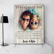 It's Always You Gift For Lover Custom Name And Photo Matte Canvas