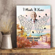 I Made It Home Custom Name And Photo Gift For Dad Matte Canvas