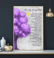 Love You With All My Heart Purple Tree Gift For Wife Matte Canvas