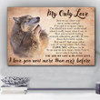 Wolf Love You More Than Ever Before Matte Canvas Gift
