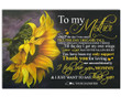 Thank For Loving Me Unconditionally Sunflower Matte Canvas Daughter Gift For Mom