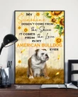 American Bulldog My Sunshine Gift For Dog Lovers Matte Canvas