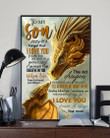 Matte Canvas Mom Gift For Son This Dragon Always Have Your Back
