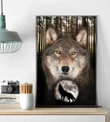 Wolf Full Moon Into The Forest Matte Canvas Gift