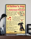 Father Poem Doberman Pinscher Matte Canvas Gift For Dog Lovers