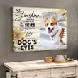 My Sunshine Gift For Dog Lovers Custom Photo Matte Canvas