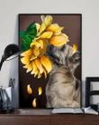 Skye Terrier And Sunflower Matte Canvas Gift For Dog Lovers