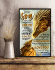 Matte Canvas Mom Gift For Son This Dragon Always Have Your Back