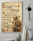 Wolf A Perfect Mariage Two Imperfect People Matte Canvas Gift