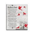 Broken Chain Red Cardinals Matte Canvas Gift For Daddy