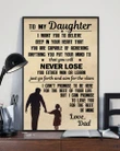 Matte Canvas Mom Dad For Daughter You Will Never Lose