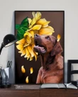 Redbone Coonhound And Sunflower Matte Canvas Gift For Dog Lovers