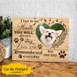 Close To Your Hearts Gift For Dog Lovers Custom Name And Number And Photo Matte Canvas