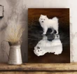 Japanese Spitz Water Reflection Matte Canvas Gift For Dog Lovers