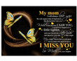 Matte Canvas Gift For Mom Gold Butterflies Always Love You