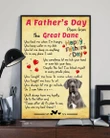 Father Poem Great Dane Matte Canvas Gift For Dog Lovers