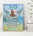 Dad With Wings Miss You Custom Photo And Name Gift For Dada Matte Canvas