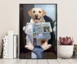 Labrador Retriever Reading Newspaper In Toilet Gift For Dog Lovers Matte Canvas