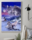 Howling Wolf Peaceful Hometown Matte Canvas Gift