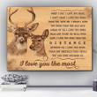 Deer I Love You The Most Matte Canvas Gift