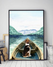 American Foxhound On The Boat Matte Canvas Gift For Dog Lovers