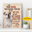 I Am Your Bulldog Gift For Dog Lovers Custom Name And Photo Matte Canvas